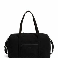 Flash Sale 🧨 Vera Bradley Microfiber Collection Large Travel Duffle Bag Classic Black 🛒