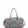 New 🛒 Vera Bradley Iconic Large Quilted Floral Print Travel Duffle Bag Rosy Outlook 😍