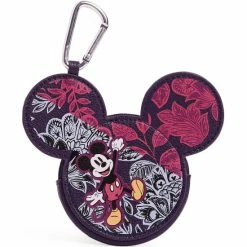 Outlet 🌟 Vera Bradley Disney Collection Mickey Mouse Ears Bag Charm Mickey Minnie's Flirty Floral Tonal ⌛