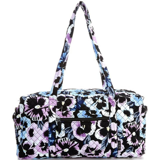 Cheapest π Vera Bradley Iconic Medium Travel Floral Duffle Bag Plum Pansies π