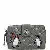 Hot Sale ⌛ Vera Bradley Embroidered Penguin RFID Turnlock Wallet Penguin Pair 🌟