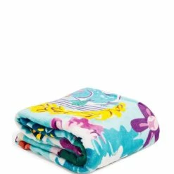 New 🤩 Vera Bradley Disney Collection Plush Throw Blanket Ariel Floral 2 🔔