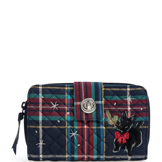 Brand new ✔️ Vera Bradley Embroidered Scottie 🦮 Dog RFID Turnlock Wallet 🔥