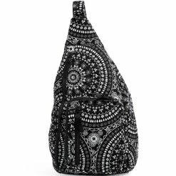Discount π Vera Bradley Bandana Print Sling π Backpack Black Bandana Medallion π€©