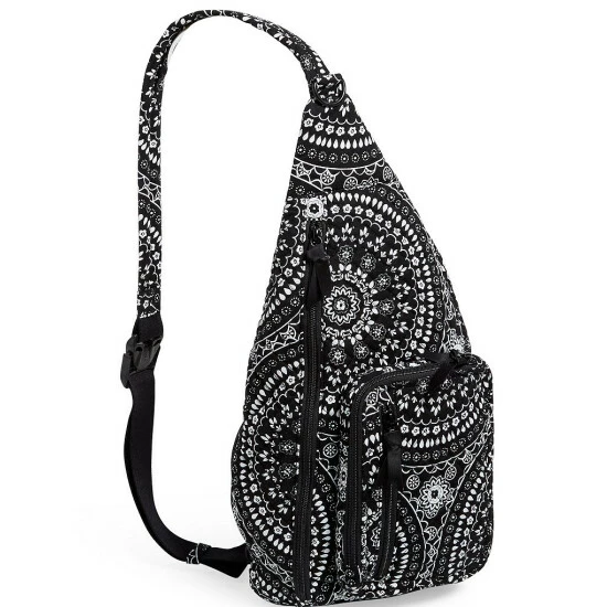 Discount π Vera Bradley Bandana Print Sling π Backpack Black Bandana Medallion π€© - Image 3