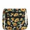 Coupon 🤩 Vera Bradley Triple Zip Hipster Sunflower Print Crossbody Bag Sunflowers ⭐