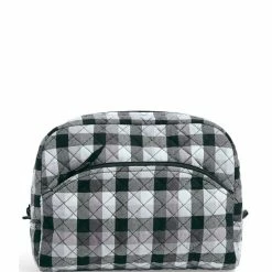 Best deal π₯ Vera Bradley Large Plaid Cosmetic Bag Kingbird Plaid π₯