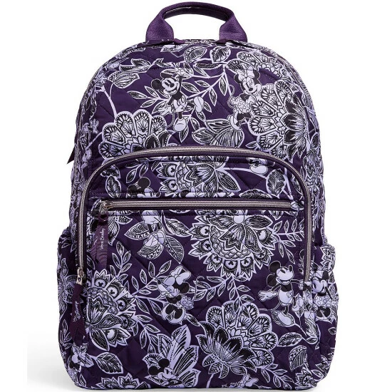 Best Sale ๐ Vera Bradley Disney Collection Campus ๐ Backpack Mickey Minnie's Flirty Floral Tonal ๐