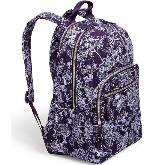 Best Sale ๐ Vera Bradley Disney Collection Campus ๐ Backpack Mickey Minnie's Flirty Floral Tonal ๐ - Image 3