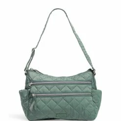 Buy 🌟 Vera Bradley Triple Zip Shoulder Bag Olive Leaf ❤️