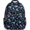New ⭐ Vera Bradley Performance Twill Collection Floral Campus 🎒 Backpack Navy Garden 😍