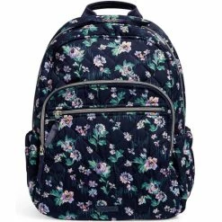 New ⭐ Vera Bradley Performance Twill Collection Floral Campus 🎒 Backpack Navy Garden 😍