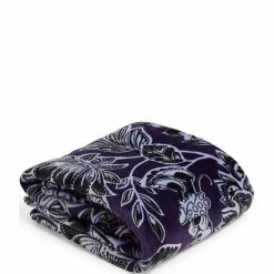 Best Sale 😉 Vera Bradley Disney Collection Plush Throw Blanket Mickey Minnie's Flirty Floral Tonal 😀