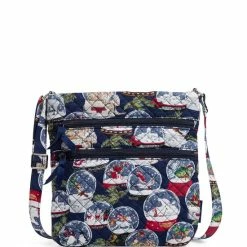 Coupon 💯 Vera Bradley Triple Zip Hipster Snow Globe Print Crossbody Bag Snow Globes ⭐
