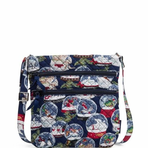 Coupon 💯 Vera Bradley Triple Zip Hipster Snow Globe Print Crossbody Bag