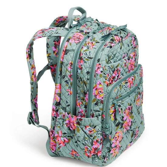 Wholesale 🛒 Vera Bradley Iconic XL Campus Floral Print 🎒 Backpack Rosy Outlook 🥰 - Image 3