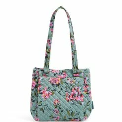 Discount 🧨 Vera Bradley Multi-Compartment Floral Print Shoulder Bag Rosy Outlook ⭐