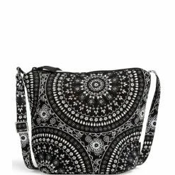 Budget ✔️ Vera Bradley Quilted Bandana Print Bucket Crossbody Bag Black Bandana Medallion 👍