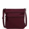 Best Pirce 🌟 Vera Bradley Recycled Cotton Triple Zip Hipster Crossbody Bag Mulled Wine 🛒