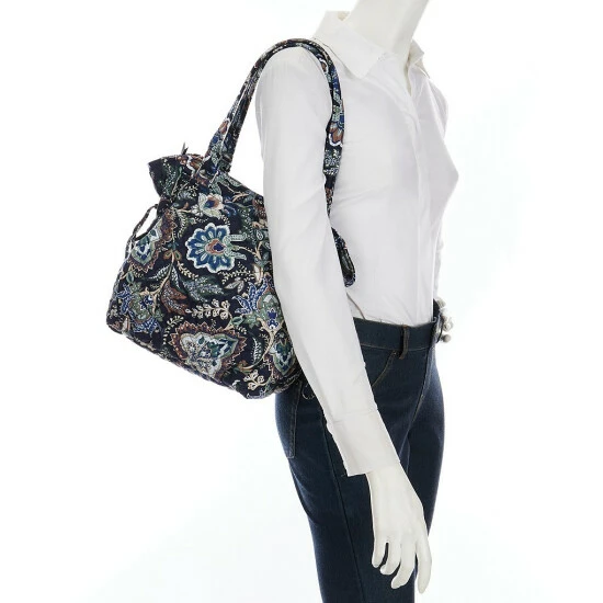 Deals π Vera Bradley Glenna Navy Camo Floral Satchel Bag Java Navy Camo π₯ - Image 4
