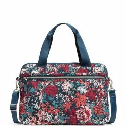 Flash Sale 💯 Vera Bradley Performance Twill Collection Floral Slim Laptop Case Cabbage Rose Cabernet ⭐