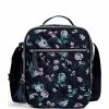 Best Sale 🤩 Vera Bradley Performance Twill Collection Deluxe Floral Lunch Bunch Bag Navy Garden 😀