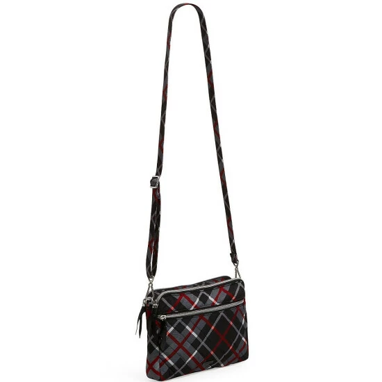 Coupon π Vera Bradley Performance Twill Collection Triple Compartment Plaid Crossbody Bag Paris Plaid π - Image 3