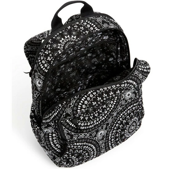 Cheapest 🔔 Vera Bradley Iconic Campus Bandana Print Trolley Sleeve 🎒 Backpack Black Bandana Medallion ⌛ - Image 2