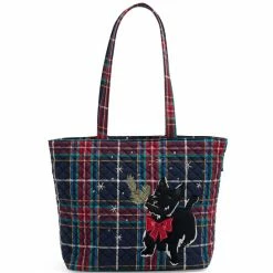 Top 10 🎉 Vera Bradley Small Vera Embroidered Scottie 🦮 Dog Plaid Tote Bag 🎉