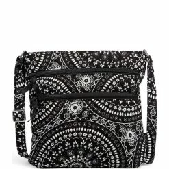 Best deal π Vera Bradley Triple Zip Hipster Bandana Print Crossbody Bag Black Bandana Medallion π