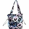 Wholesale ✔️ Vera Bradley Glenna Quilted Cotton Floral Satchel Bag Plum Pansies ❤️