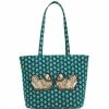 Budget 🔔 Vera Bradley Small Vera Embroidered Hens Tote Bag French Hen 🎁