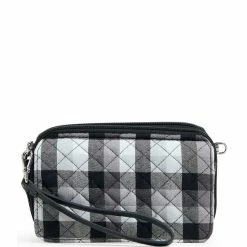 Best deal π Vera Bradley RFID All In One Recycled Cotton Plaid Crossbody Bag Kingbird Plaid π