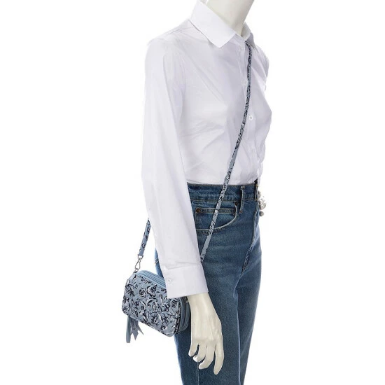 Brand new 𧨠Vera Bradley RFID All-in-One Perennials Gray Crossbody Bag 𧨠- Image 4