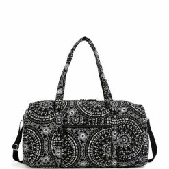Best deal π Vera Bradley Iconic Large Quilted Bandana Print Travel Duffle Bag Black Bandana Medallion π₯