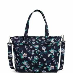 Coupon 🎉 Vera Bradley Performance Twill Collection Multi-Strap Shoulder Bag Navy Garden 😉