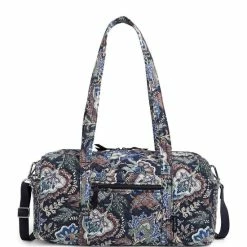Budget 🧨 Vera Bradley Small Travel Navy Camo Floral Duffle Bag Java Navy Camo ❤️