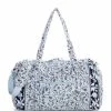 Flash Sale ⌛ Vera Bradley Perennials Gray Quilted Cotton Large Travel Duffle Bag 👍