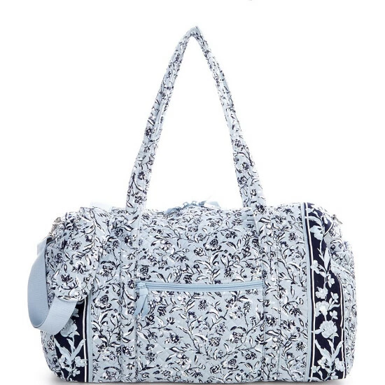 Flash Sale β Vera Bradley Perennials Gray Quilted Cotton Large Travel Duffle Bag π