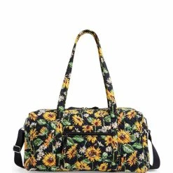 Cheap 🔔 Vera Bradley Iconic Medium Travel Sunflower Duffle Bag Sunflowers ✨