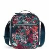 Best Sale 💯 Vera Bradley Performance Twill Collection Floral Deluxe Lunch Bunch Bag Cabbage Rose Cabernet 🔔