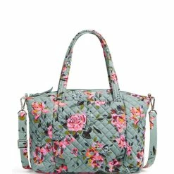 Cheap 😀 Vera Bradley Rosy Pleated Multi-Strap Satchel Bag Rosy Outlook ✔️