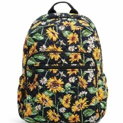 Best Sale 😀 Vera Bradley Iconic Campus Sunflower Trolly Sleeve 🎒 Backpack Sunflowers 👍