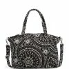 Best reviews of ✔️ Vera Bradley Bandana Print Pleated Multi-Strap Satchel Bag Black Bandana Medallion ✨