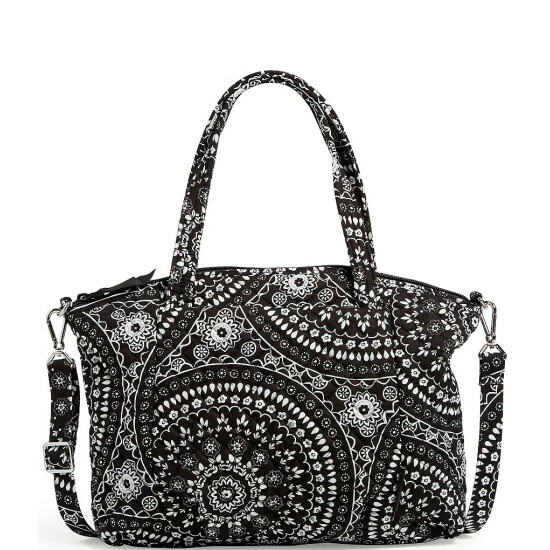 Best reviews of βοΈ Vera Bradley Bandana Print Pleated Multi-Strap Satchel Bag Black Bandana Medallion β¨