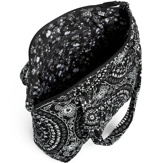 Best reviews of βοΈ Vera Bradley Bandana Print Pleated Multi-Strap Satchel Bag Black Bandana Medallion β¨ - Image 2