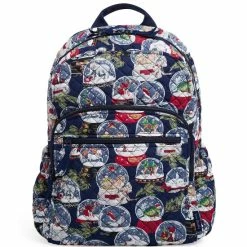 Flash Sale 🎉 Vera Bradley Iconic Campus Snow Globe Print Trolley Sleeve 🎒 Backpack Snow Globes ✔️