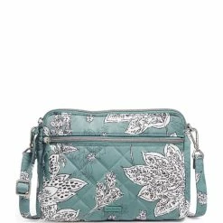 Wholesale ✔️ Vera Bradley Performance Twill Collection Triple Compartment Crossbody Bag Tiger Lily Blue Oar 💯