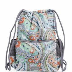 Flash Sale 🧨 Vera Bradley ReActive Deluxe Paisley Drawstring 🎒 Backpack Citrus Paisley 👍