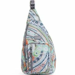 Wholesale 😀 Vera Bradley ReActive Paisley Floral Sling 🎒 Backpack Citrus Paisley ✨